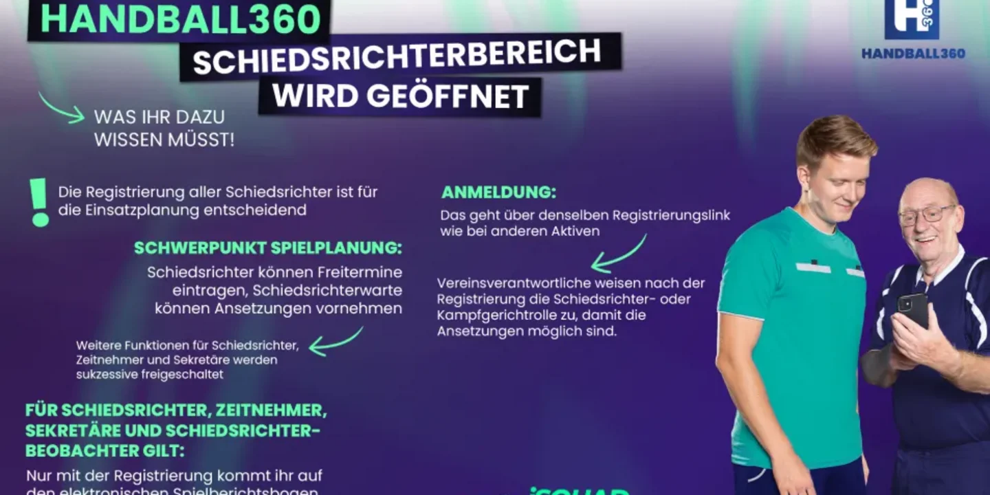 Schiedsrichter in H360: Neue Funktionen machen die Saisonplanung konkreter