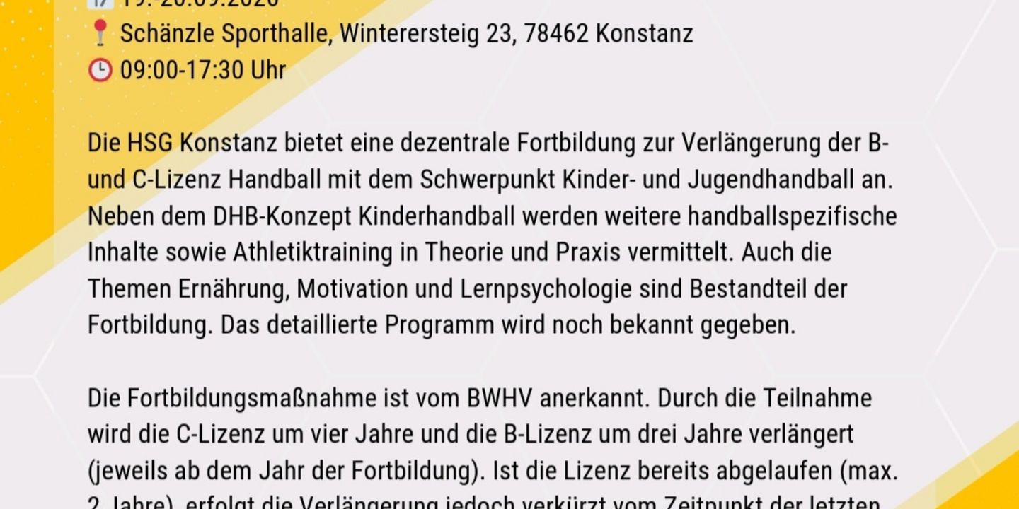 Trainerfortbildung der HSG Konstanz
