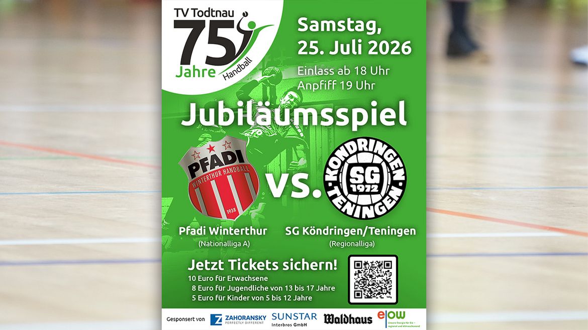 75 Jahre Handball in Todtnau - Jubiläumswochenende mit Spitzenhandball und buntem Rahmen