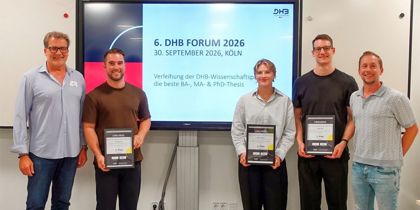Julian Zipf erreicht 1. Platz beim DHB-Forschungspreis 