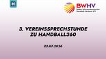 Aufzeichnung der 3. Vereinssprechstunde zu H360 - weitere Veranstaltungen sind terminiert und ausgeschrieben 