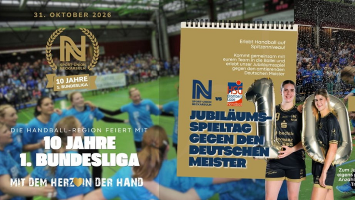 10 Jahre 1. Bundesliga in Neckarsulm - die Handball-Region feiert mit!