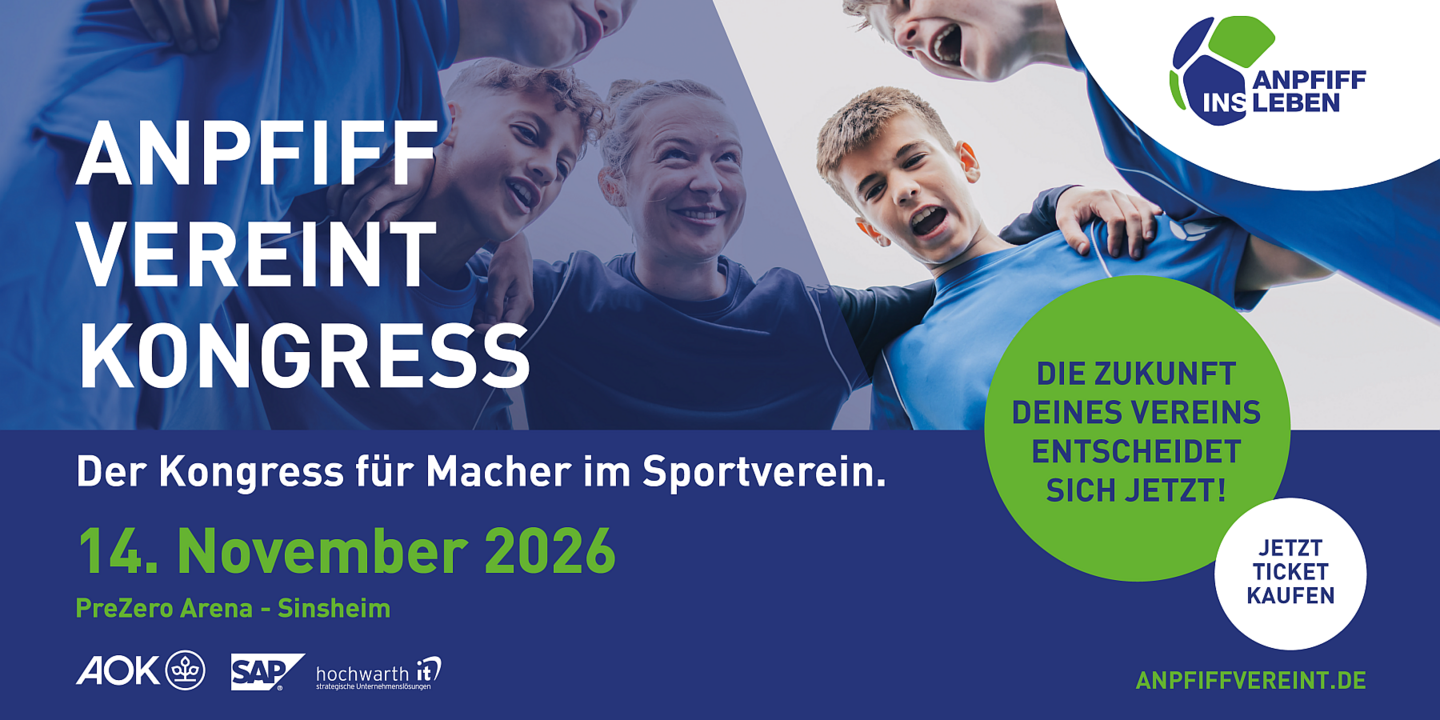 Anpfiff Vereint Kongress: Die Zukunft deines Vereins entscheidet sich jetzt