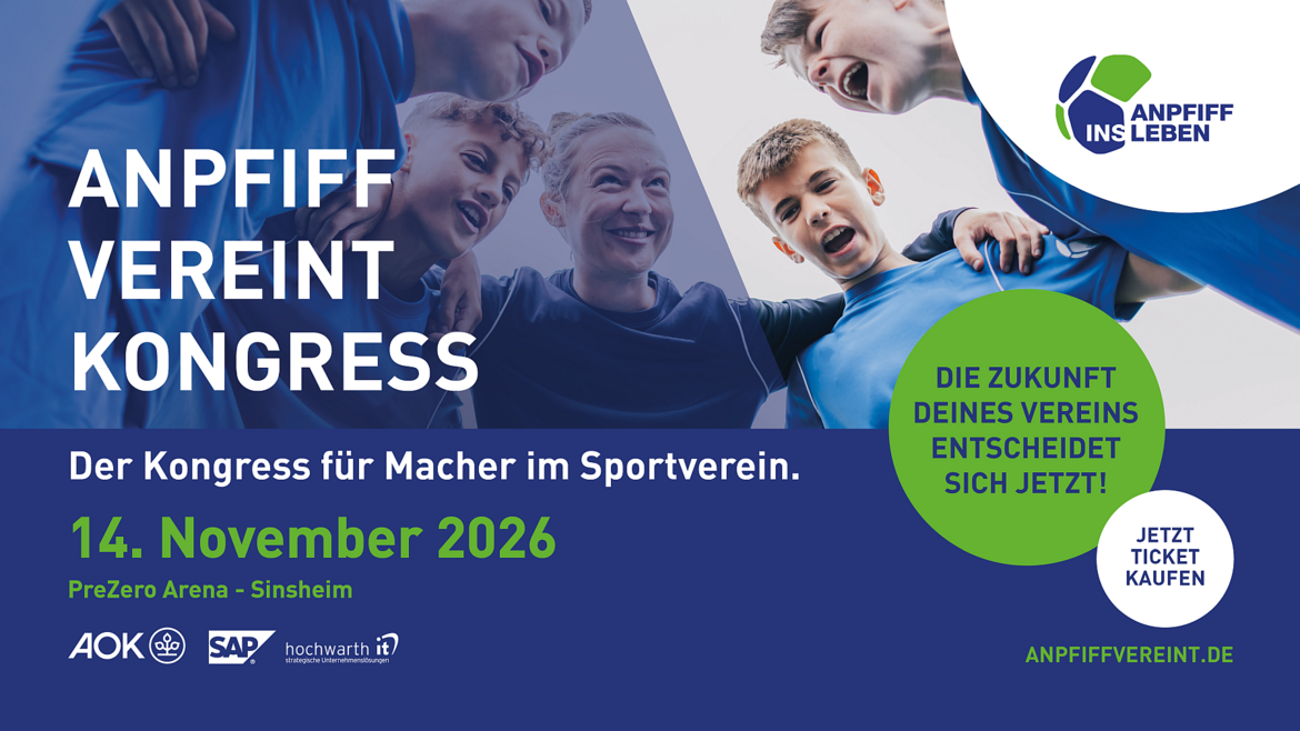 Anpfiff Vereint Kongress: Die Zukunft deines Vereins entscheidet sich jetzt