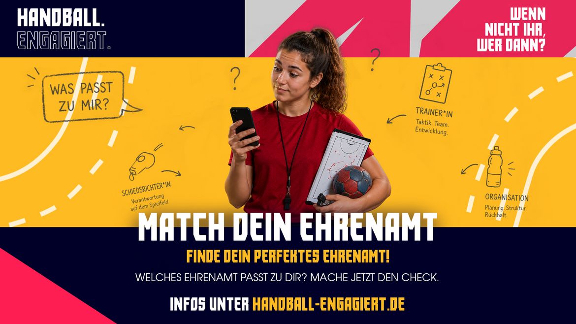 Match dein Ehrenamt: Finde die Handball-Rolle, die zu dir passt